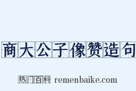 商大公子像赞造句是什么意思的图片
